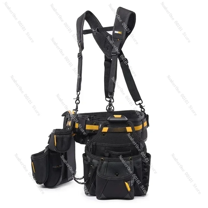 5PCS Contractor Tool Belt Set TB-CT-101-5P Heavy Duty Waist Bag with Removable Shoulder Strap