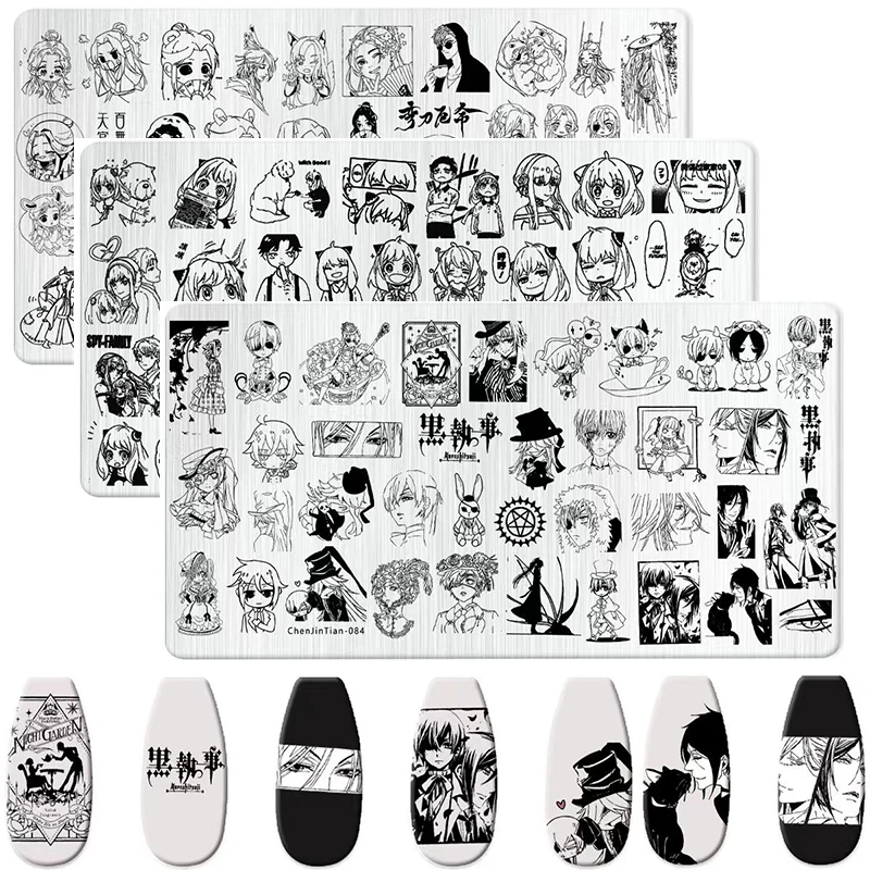 Cartoon Character Nail Stamping plates Brand Cartoon Animal Stainless Steel Nail Polish Nail Art Stamping Template For Girls