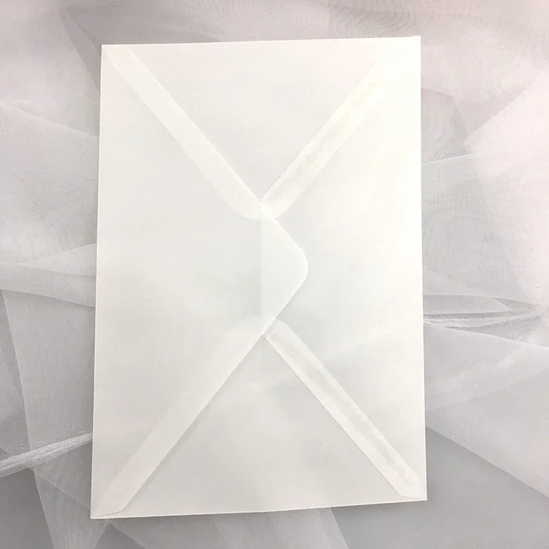 50pcs Translucent Envelope for Invitations 17.5x12.5cm Postcards European Giftbox Card Paper Wedding Business Letters Stationery