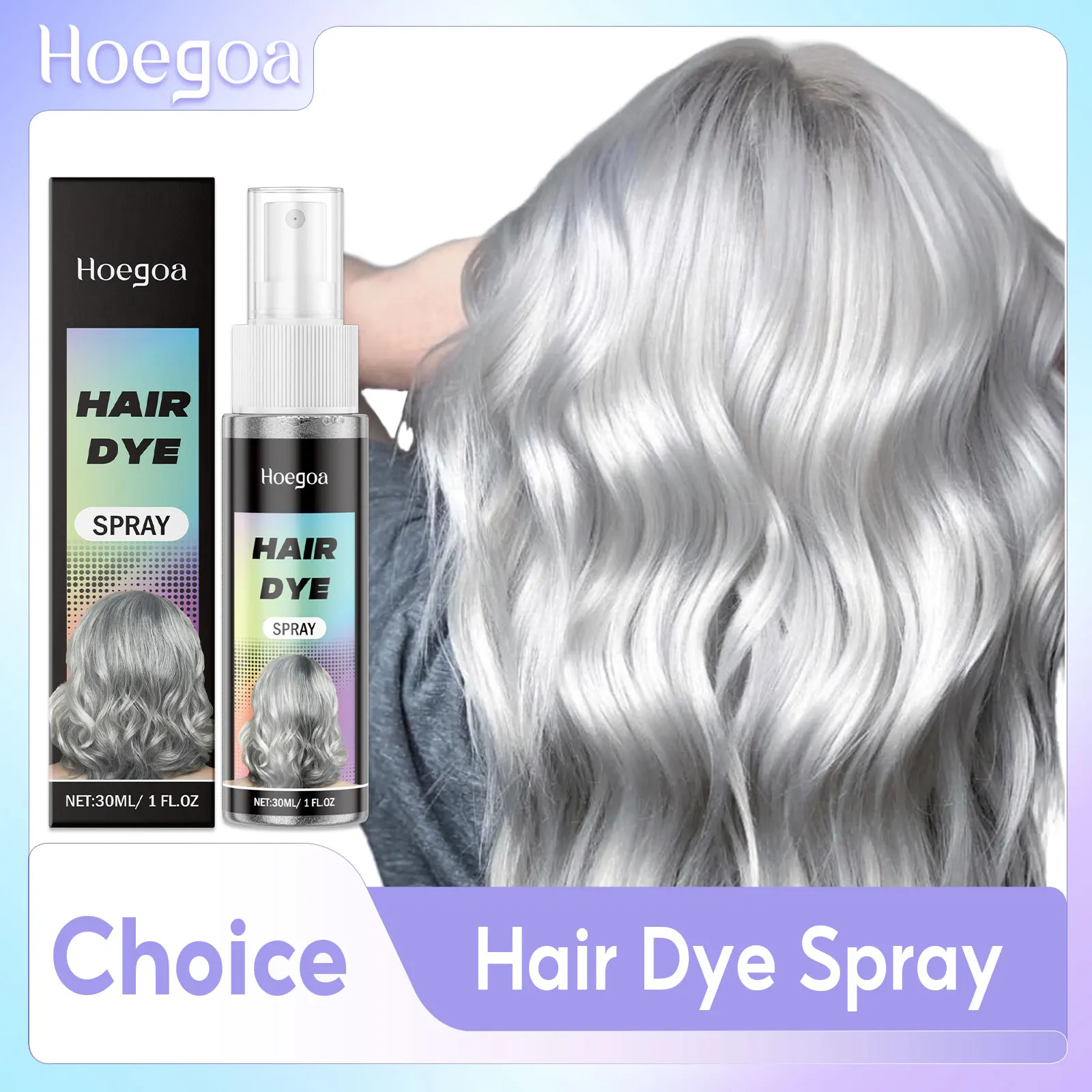 

Gray Hair Dye Spray Instant Color Change Reduce Scalp Irritation Strengthen Roots Anti Frizz Temporary Hair Coloring Products