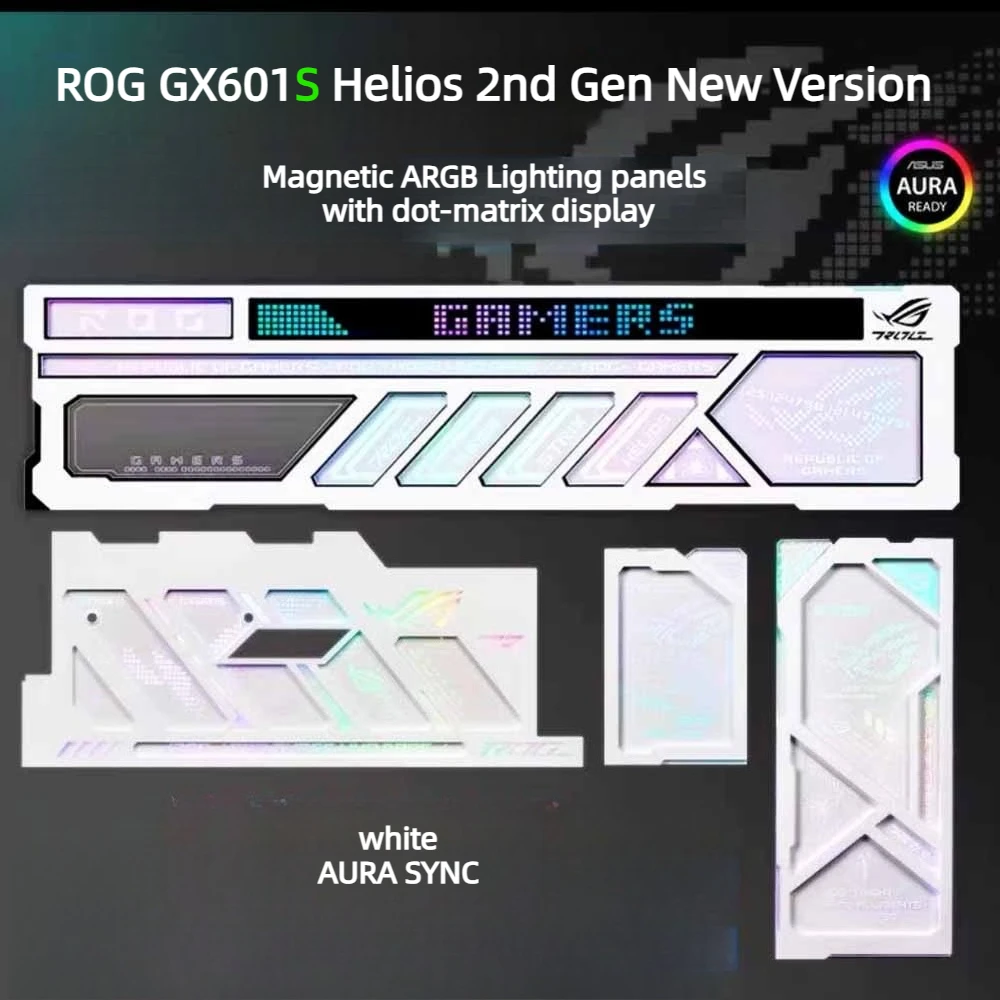 7 inch Dynamic Screen Lighting Panel Magnetic For ASUS ROG 2nd Gen Helios GX601S Chassis,GPU CPU RAM Monitoring Display