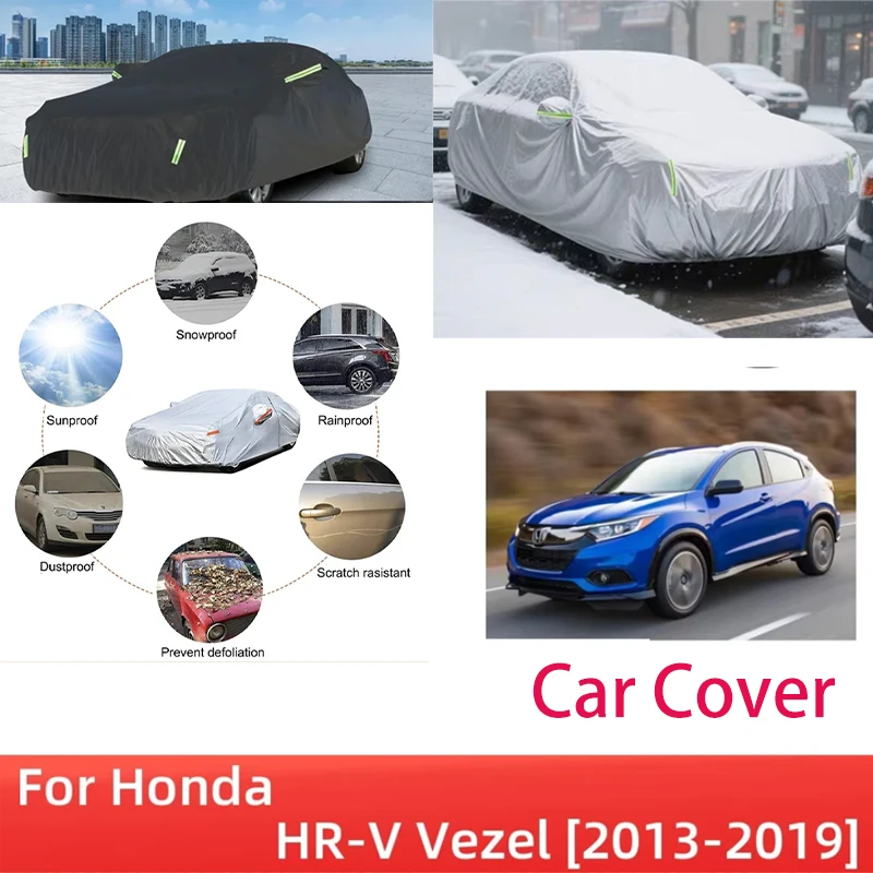

For Honda HR-V Vezel 2013-2019 2017 2018 Full Car Covers Outdoor Sun Anti UV Rain Snow Dust Protection Oxford Cloth Accessories