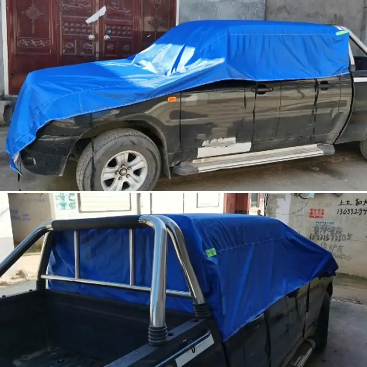 For Sedan SUV Hatchback Pickup Truck Car Covers Waterproof Car Half Covers Winter Snow Cover Sun Shade Rain Dust Resistant Cover