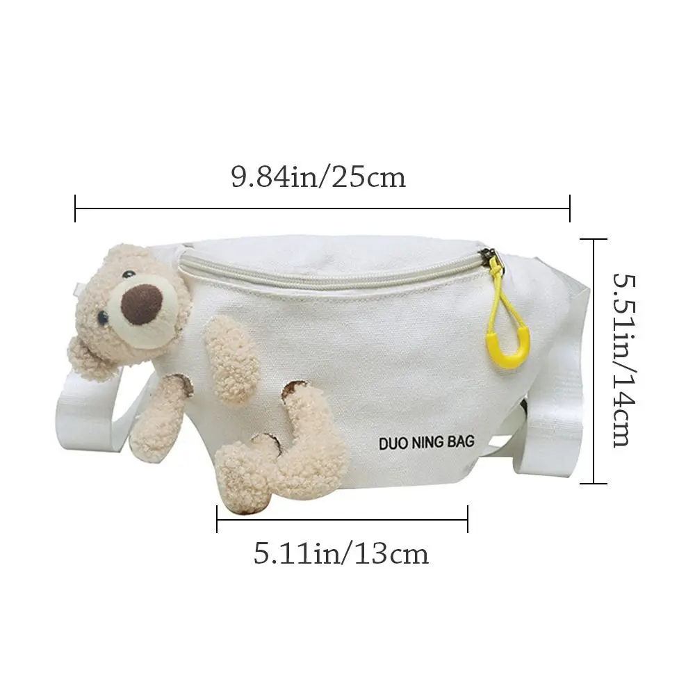 Cute Bear marsupio da donna marsupio in tela borse a tracolla borsa a tracolla donna Solid marsupio Banana Hip Purse