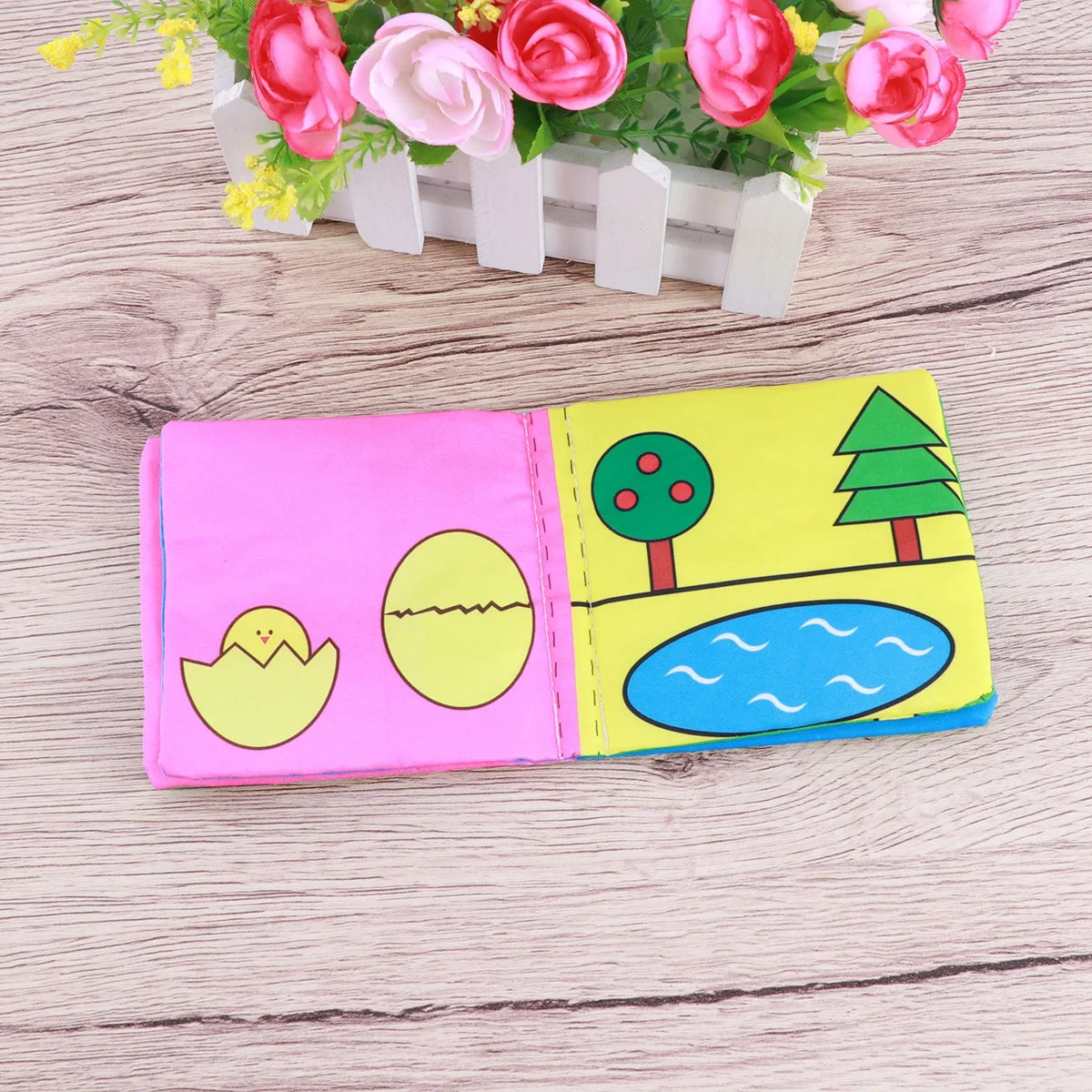 Książeczki materiałowe dla niemowląt Wczesna edukacja Grafika edukacyjna Specjalny projekt materiału Kolorowe zdjęcia Czas przytulania