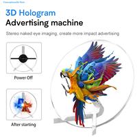 T25 Wifi 3D Fan Hologram Projector Desktop Advertising Machine Naked Eye Fan Screen LED Logo Holographic Light Player