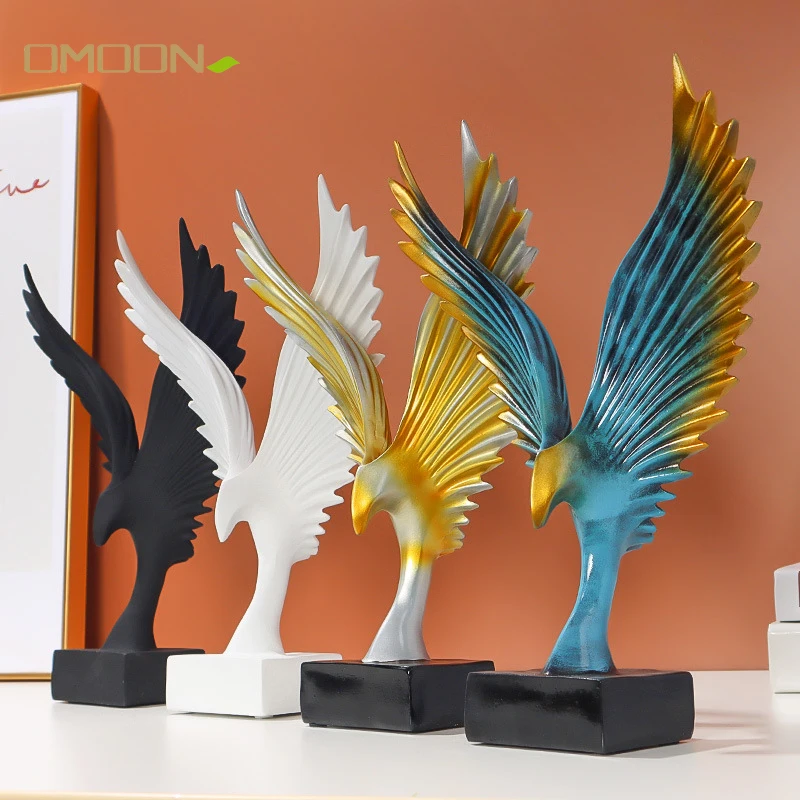 

Nordic resin dapeng wings decoration, living room, office, wine cabinet, white and gold soft decoration, table decoration