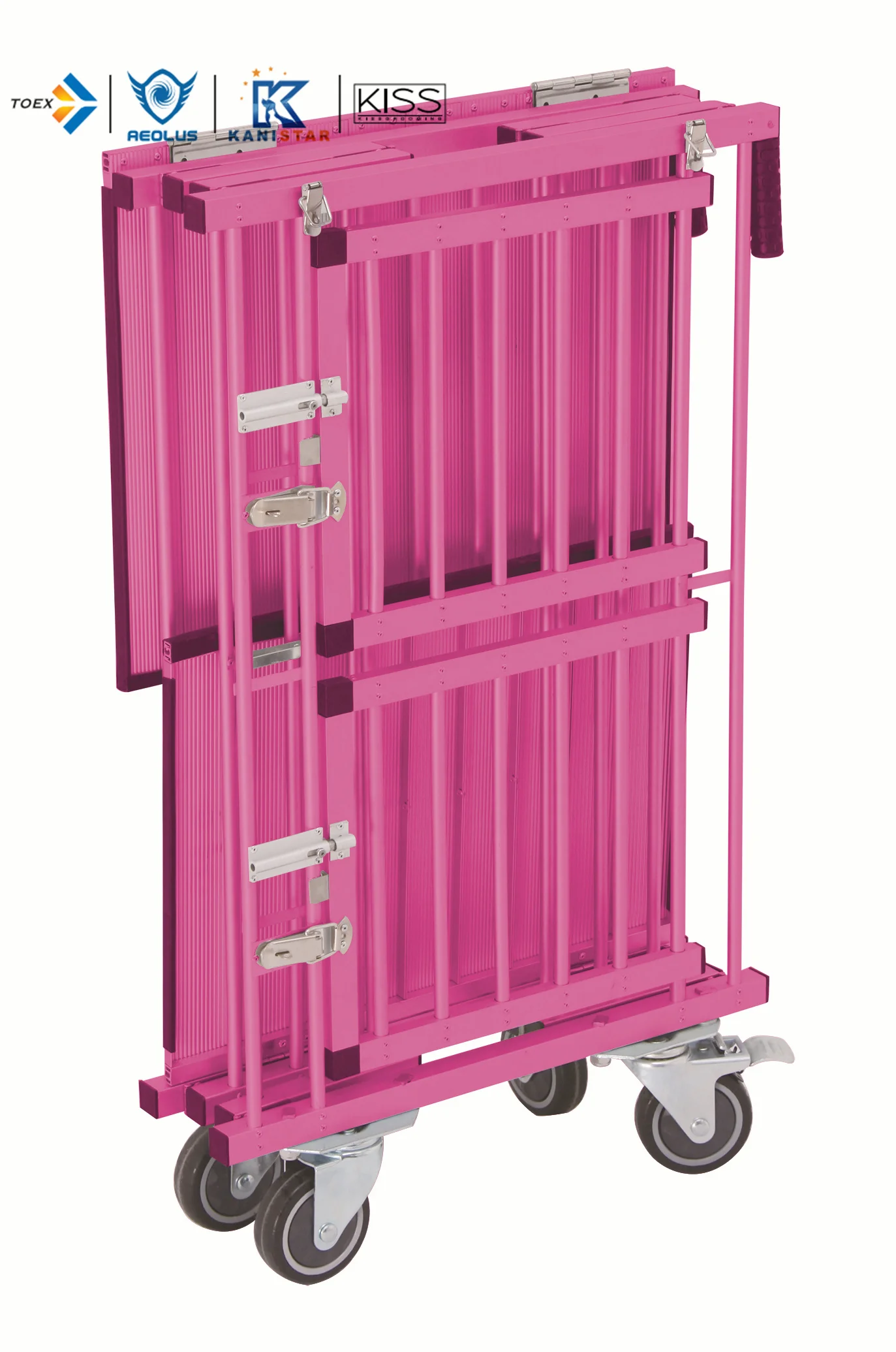 Pet Supplies Foldable Dog Kennel Aluminum Frame Display Rack for Store