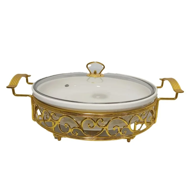 

High glass rectangular grilled fish buffet stove boiler