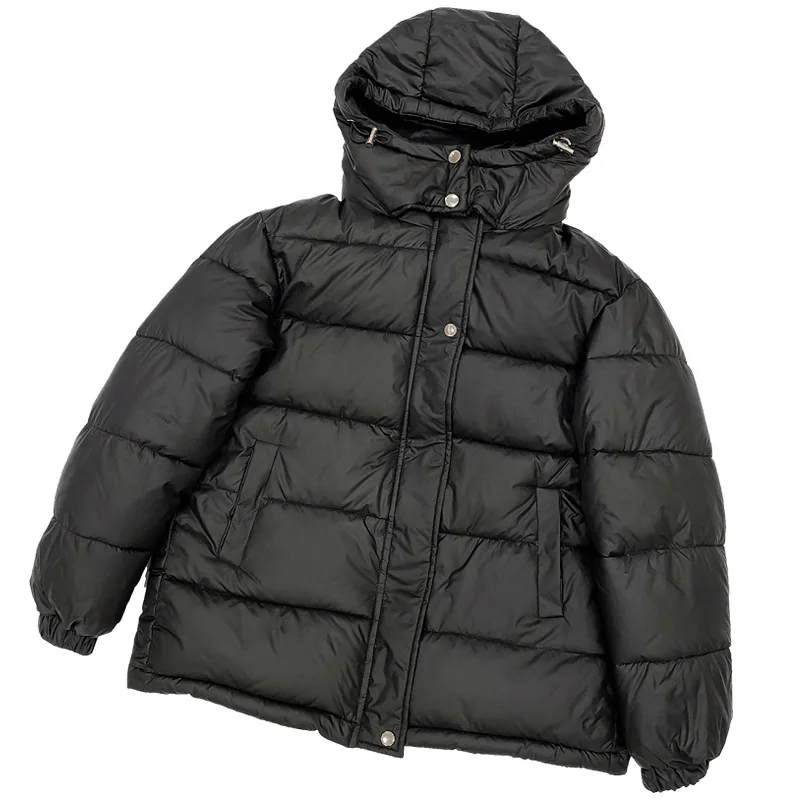 

Parkas Woman Winter Hooded Thickened Down Jackets Luxury Fashion Streetwear Lady Bread Coats White Duck Down Coat Women Clothing