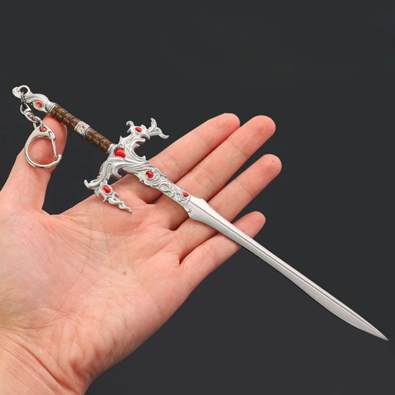 22cm/8.66in Baldur’s Gate Game Peripherals Keychain Githyanki Greatsword Metal Weapon Models Katana Knife Cosplay Props Boy Gift