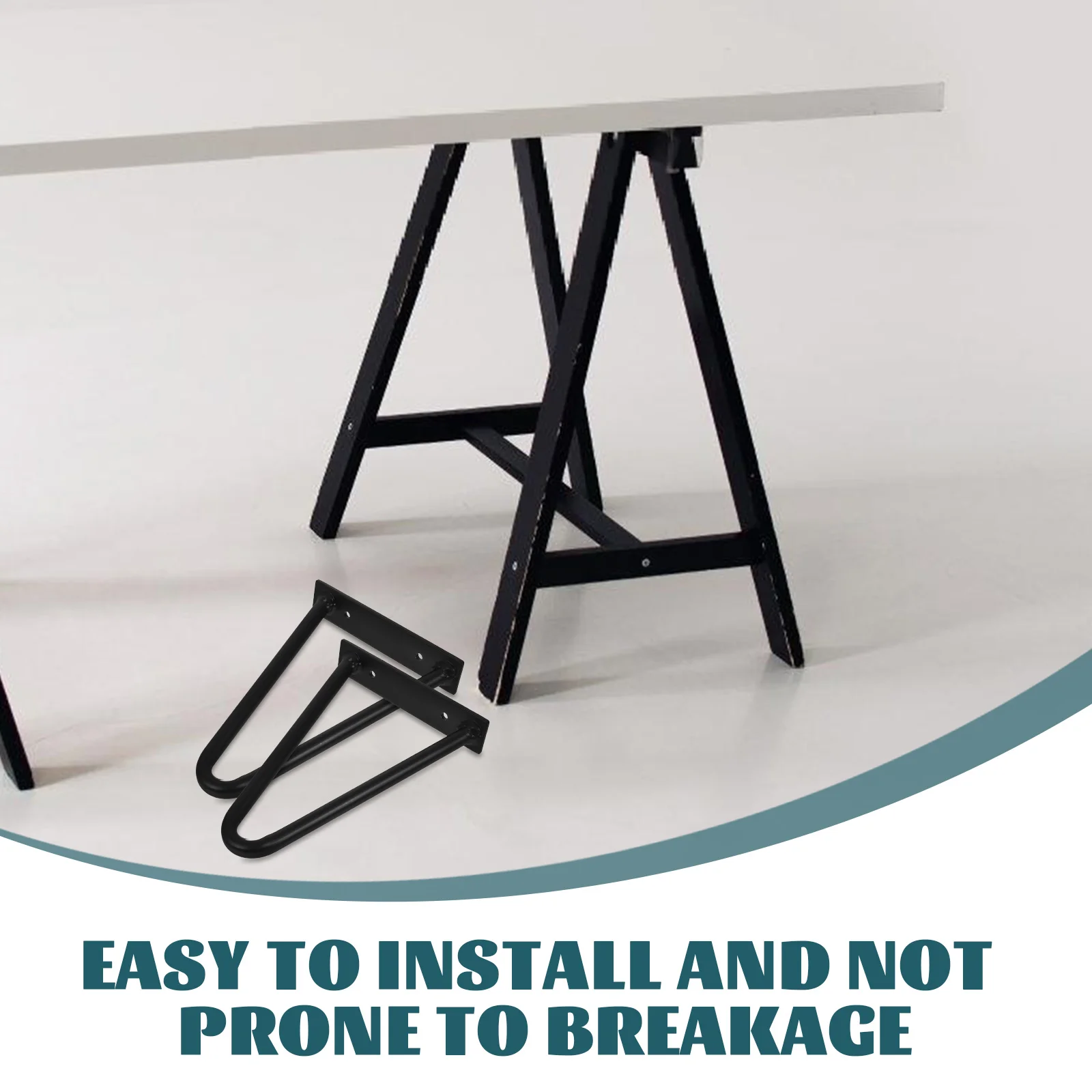 2 Pcs Table Legs Side Coffee Furniture Replacement Chair Dining Metal for Hollow