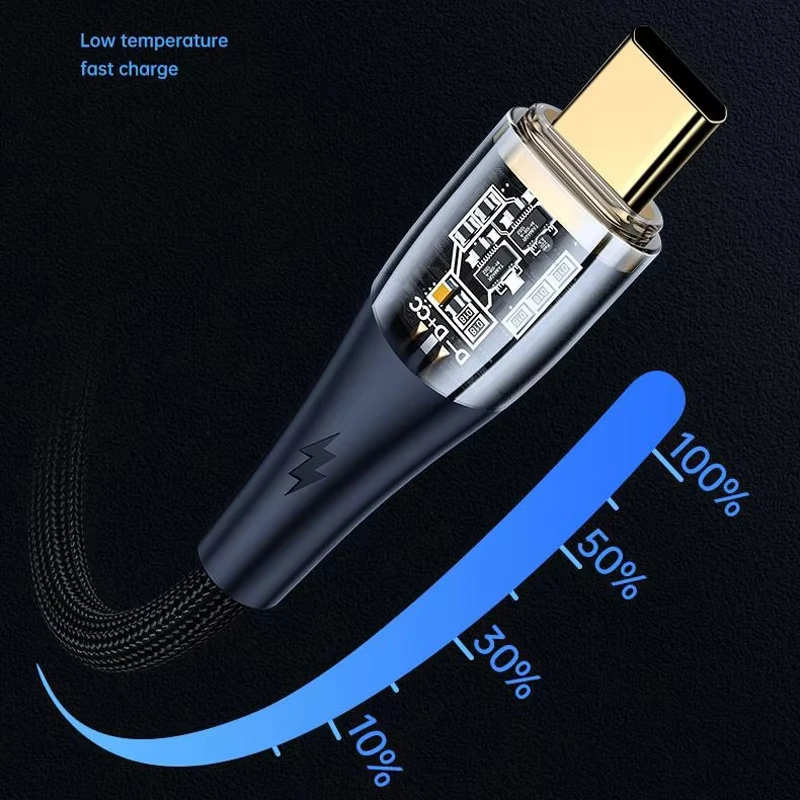 100W Type C Cable Super Fast Charger Cord Quick Charge USB C Cables Phone Charger For Samsung Xiaomi Huawei Oneplus OPPO