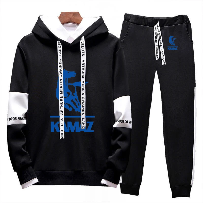 

2023 kamaz Men's New Fashion Tracksuit Sporting Thick Hooded Casual Jackets+Pants Comfortable Popular Sweatshirts Harajuku Suits