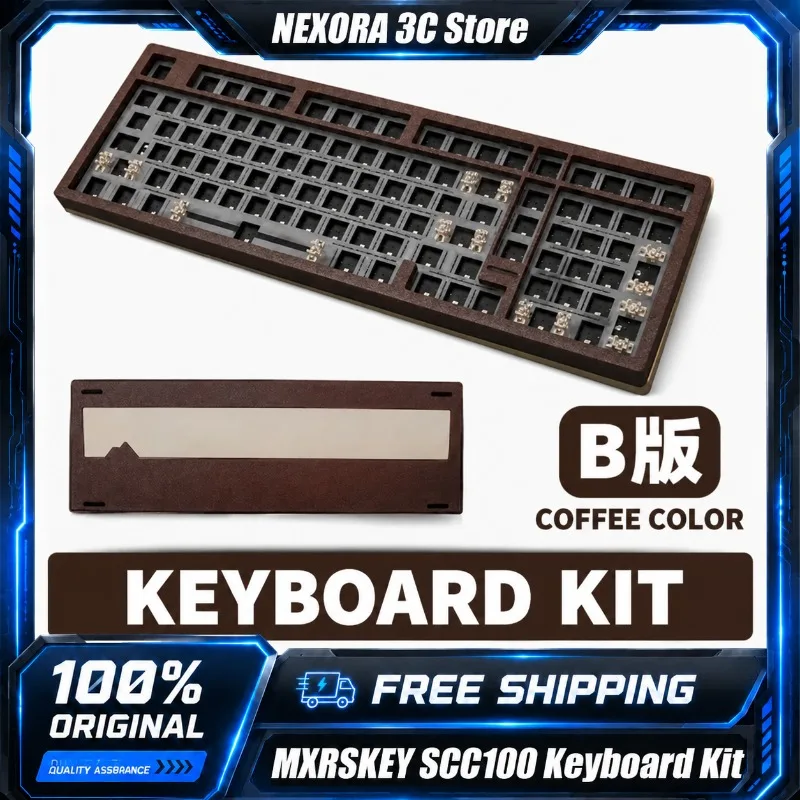 MXRSKEY SCC100 Custom Mechanical Keyboard Kit 100% Tri-mode Wireless CNC Aluminum Alloy Barebone Gasket Quick-Release Kit