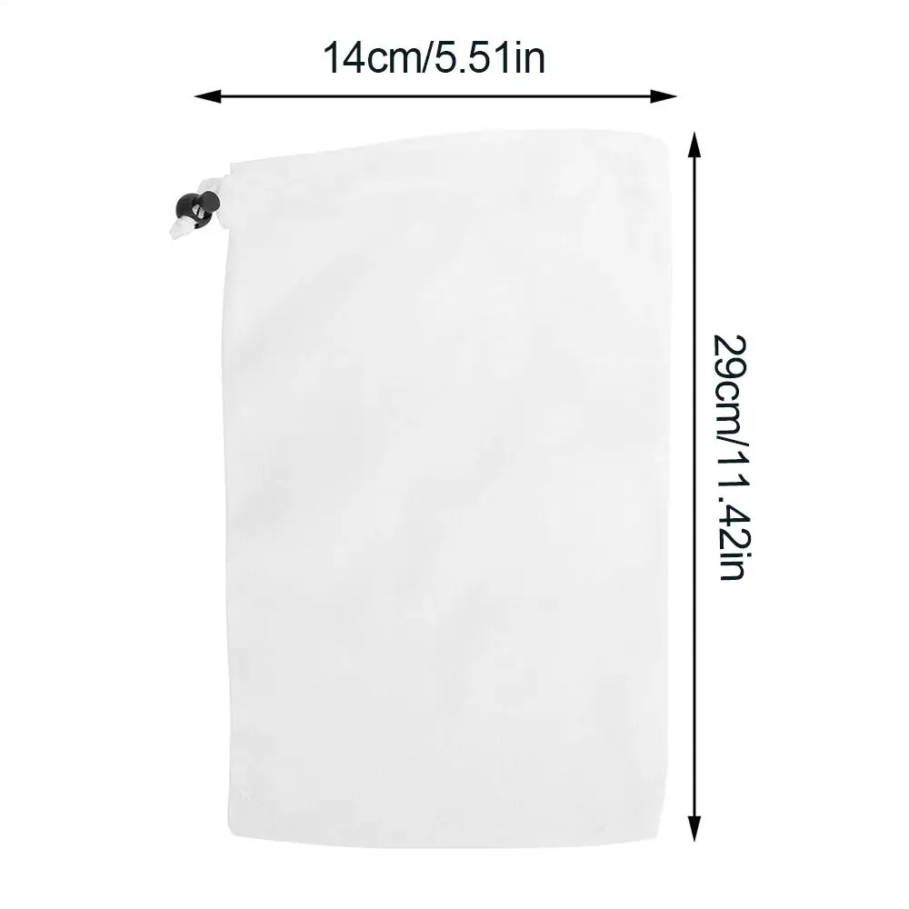 2/4/10 قطعة حقيبة مكنسة كهربائية بيضاء قابلة لإعادة الاستخدام مع الرباط بركة ليف فراغ صافي حقيبة تصفية لوازم النايلون كيس مرشح