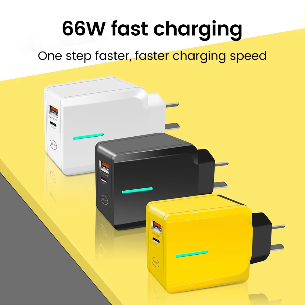 Olaf 66W USB Charger Type C QC3.0 Fast Charging PD USB Charger Wall Adapter For iPhone Xiaomi Samsung Huawei Phone Quick Charge