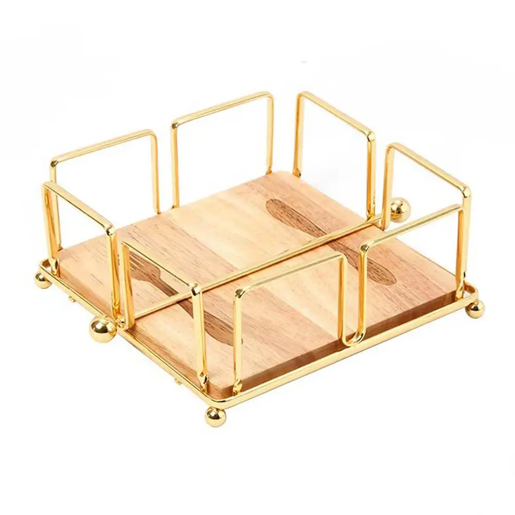 Kitchen Napkin Holder With Wooden Base Tissue Paper Dispenser For Countertop Table Kitchen Dining Room