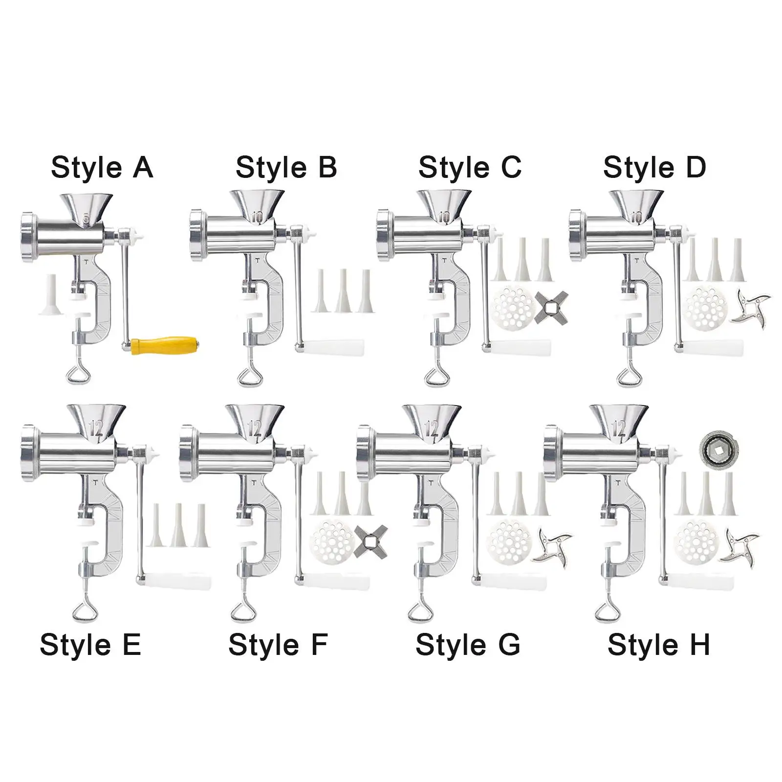 Manual Meat Filler Sausage Stuffer Machine Tool with Aluminum Body for Home Kitchen Sausage Making Grinder Food Processing