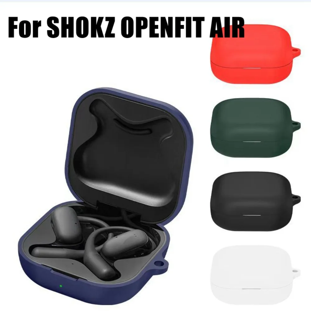 

New Dustproof Silicone Case Washable Anti-fall Buds Cover Soild Color Earbuds Sleeve for SHOKZ OPENFIT AIR Home/Travel
