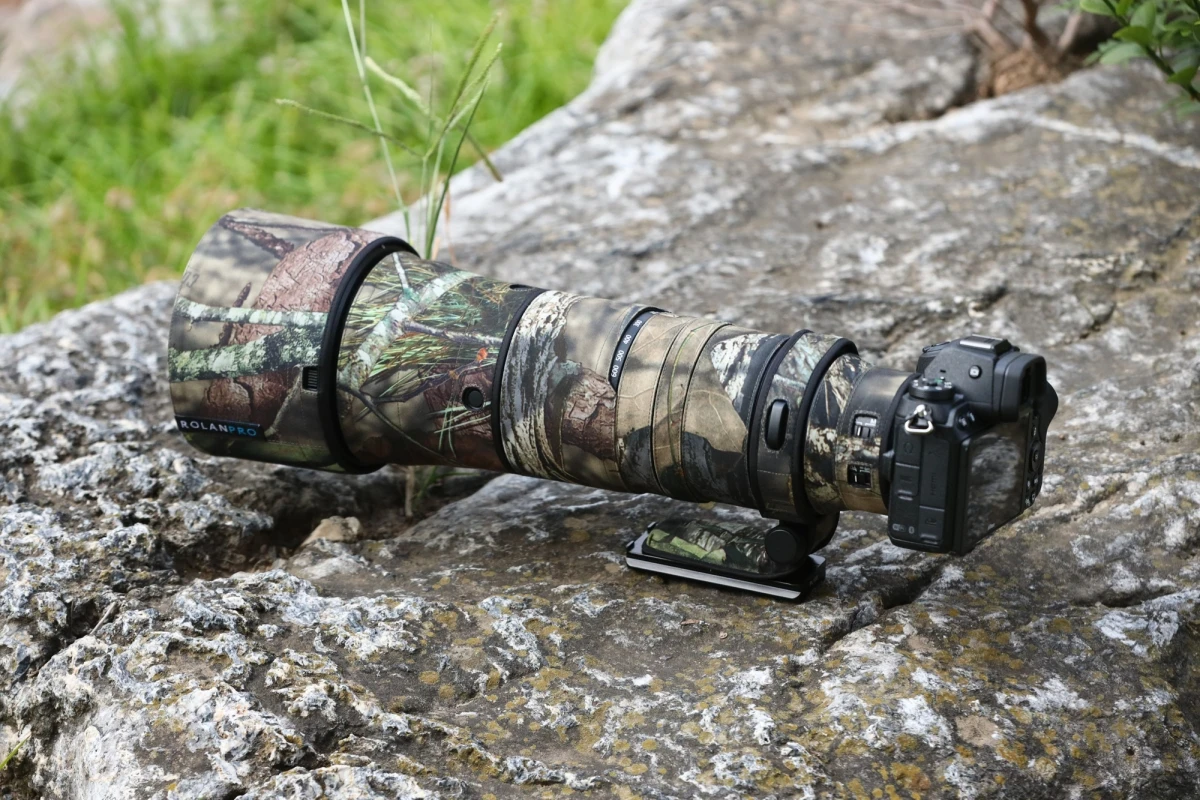 ROLANPRO Objektivmantel für Nikon Z 180–600 mm F/5,6–6,3 VR, wasserdichte Schutzhülle, Tarnung, Regenschutz, Z180–600 Pistolenhülse – Detail 38