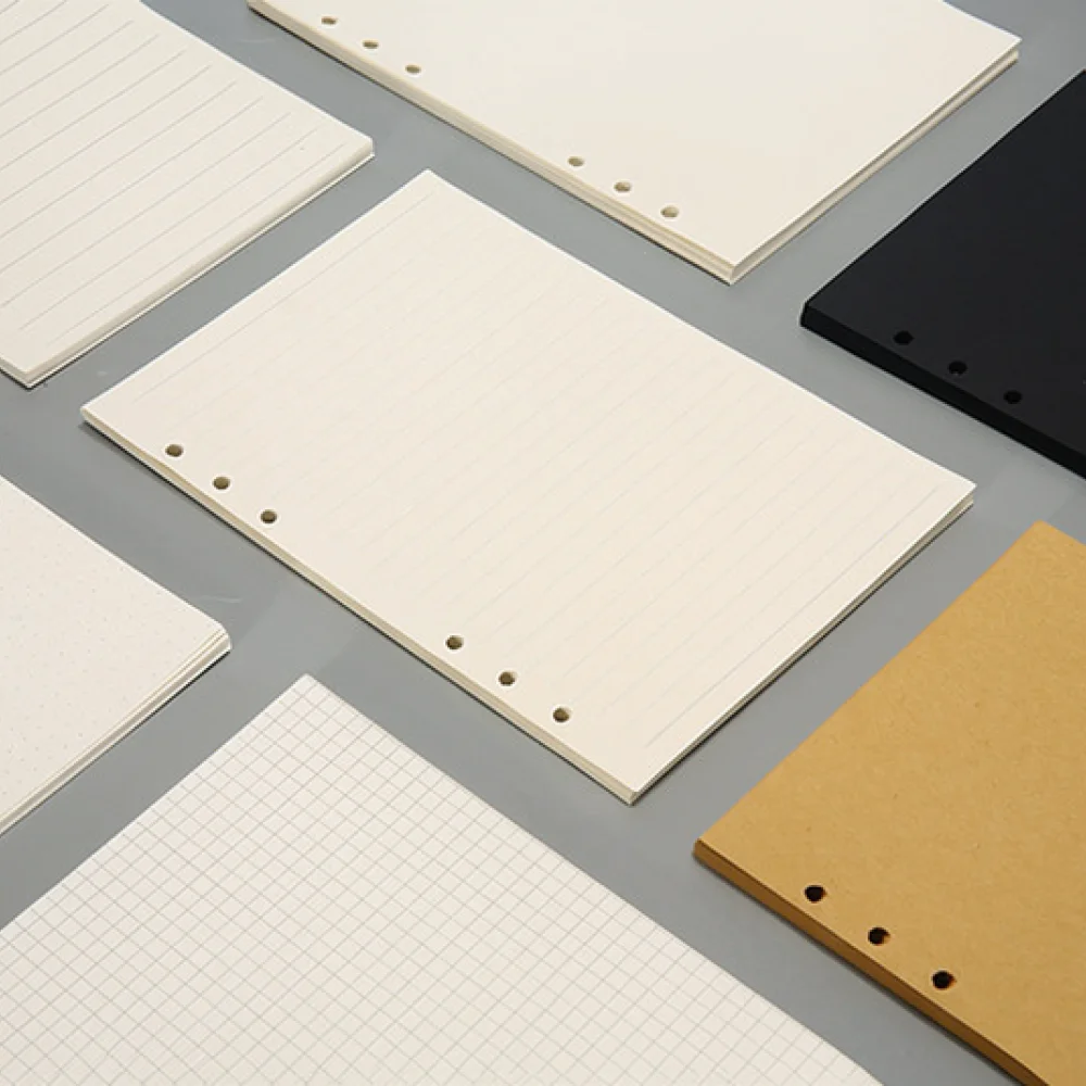 100g Thick Paper For A5 A6 A7 M5 Planner Notebook Refill 6 Hole Loose Leaf Insert Stationery School Writing Sheets