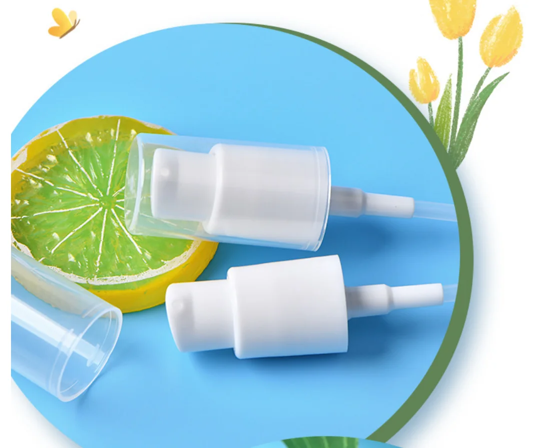 18/410 white/black/clear lotion press pump plastic glass bottle serum lotion foundation recovery skin care cometic packing