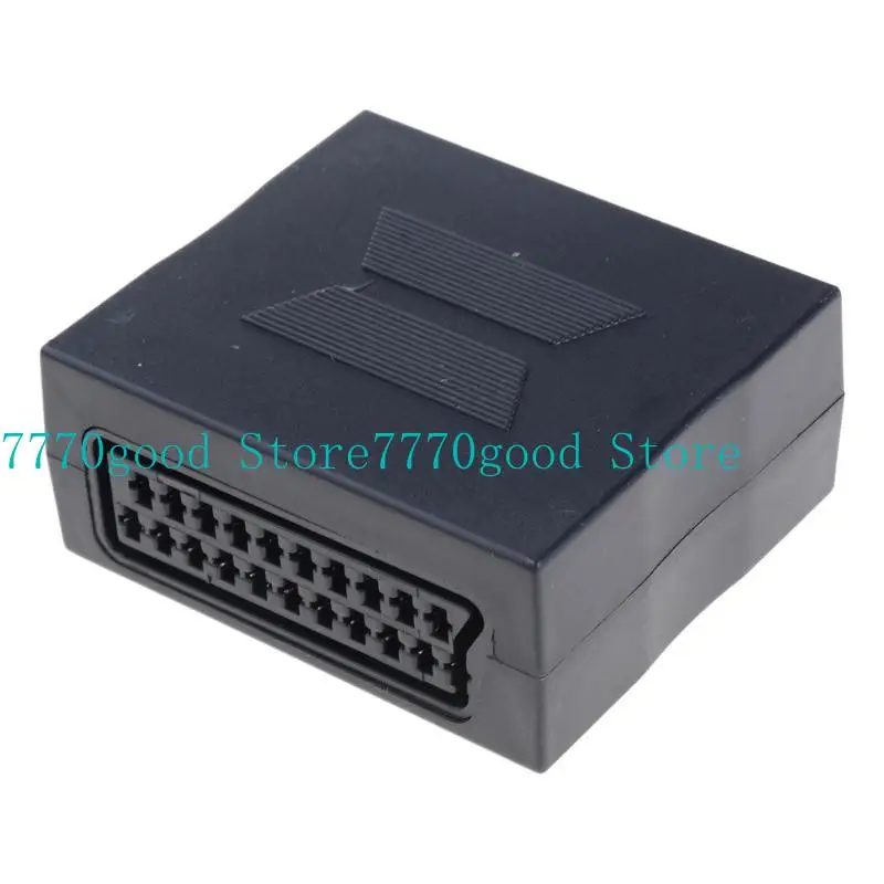 

652F 21p Plug SCART Coupler Female to Female Connector Sockets Jointer Adapter for Seamless Device Linking