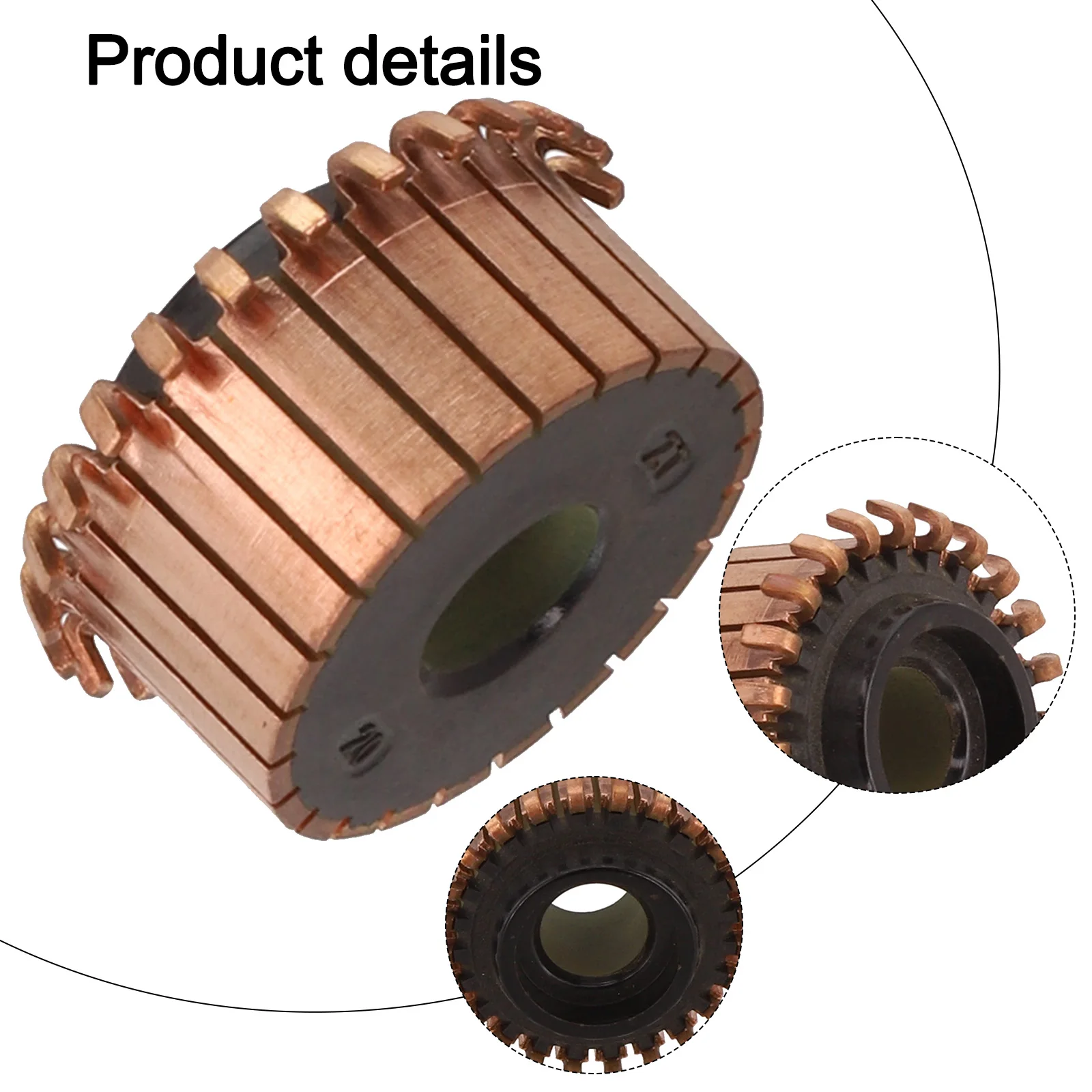 Electrical Commutator 24P Teeth Commutator 23.2x8x13 14.5 mm Easy To Install High-Quality Copper Material Smooth And Efficient