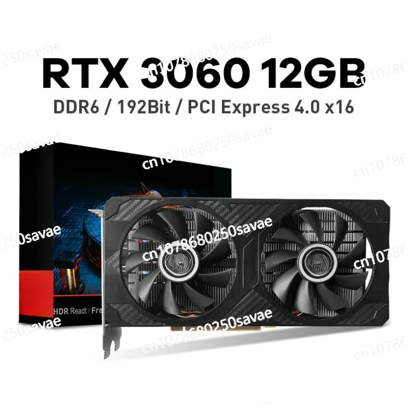 Top New RTX3060 12G Graphics Cards Gaming GDDR6 Rtx 3060 12GB GPU Computer PC 192bit DP*3 PCI Express X16 4.0 RTX3060M 6G Video