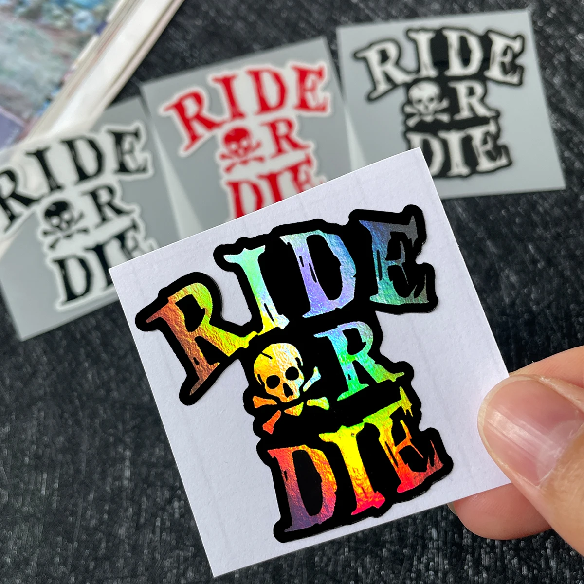 2PC Ride or Die Fahrradrahmen Aufkleber Fahrrad Oberrohr Wasserdichte Vinyl Aufkleber für MTB Fahrrad Dekoratives Motorradzubehör