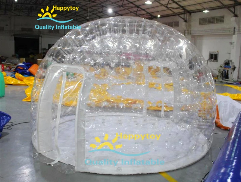 Tienda inflable de burbujas transparente con cúpula transparente Igloo para acampar