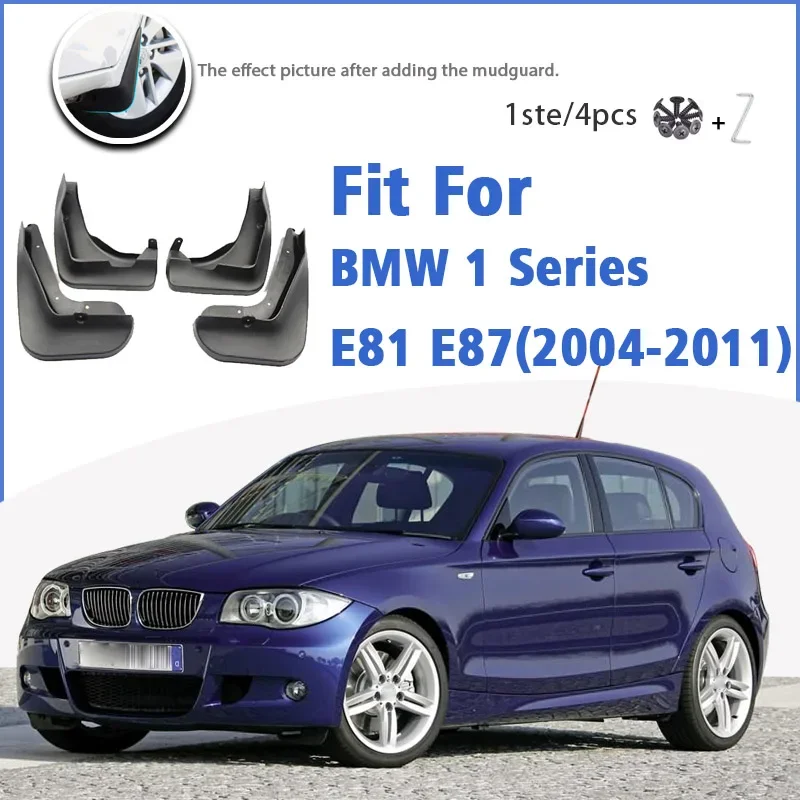 Mudguard For BMW 1 Series E81 E87 2004-2011 Mudflaps Mudguards Car Accessories Splash Guard Fender 2005 2006 2007 2008 2009 2010