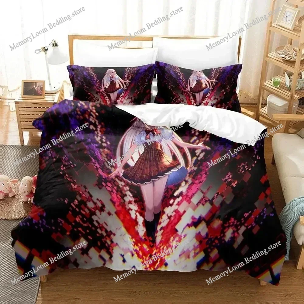 Home Textile Cartoons Neku Sakuraba World Ends Cover Duvet Cover Pillow Case Boy Girl Polyester Bedding Set King Queen Twin Size
