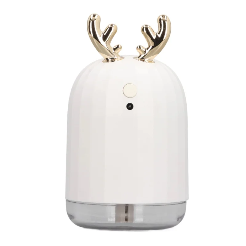 

Мини-увлажнитель в форме оленя, 7 цветов, ночник, USB ультразвуковой увлажнитель для дома, автомобиля, белый, 220 мл, 5 В