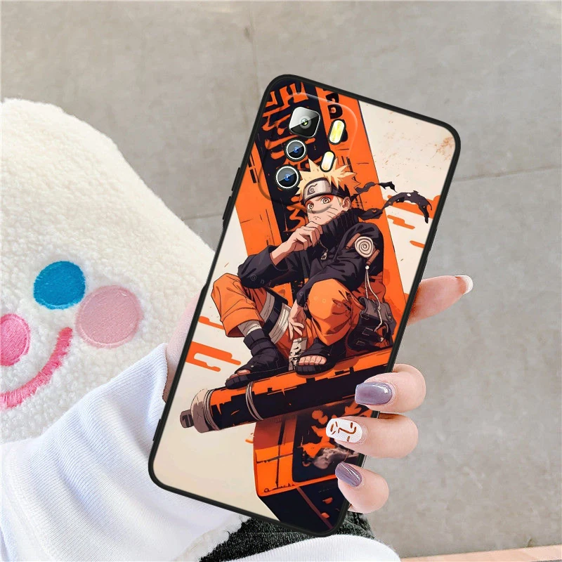 N-NARUTO Anime Phone Case For Xiaomi Redmi Note 9 10 11 12 13 T S E Pro Max Plus 4G 5G Black Cover Funda Soft Silicone Capa