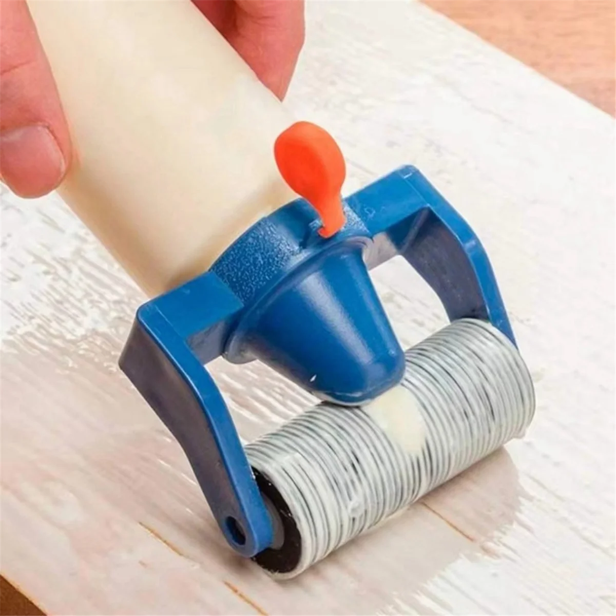 Y31A Glue Applicator Roller Dispenser Storage Bottle DIY Craft Wall Treatment Wood Grain Texture Paint Roller Home Tool