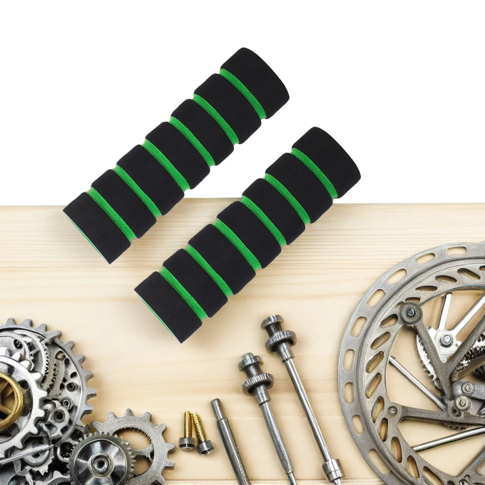 

2pcs Bicycle Handlebar Grips Sponge Non-slip Bike Grip Covers for Mountain Electric Folding Cruiser Scooter Comfortable Easy