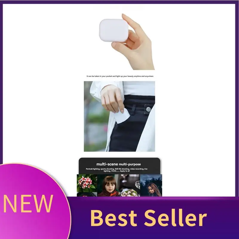 Заполняющий светильник HFES для DJI Osmo Mobile 7/6/5/SE, ручной стабилизатор подвеса, мини-заполняющий светильник с чехлом для зарядки