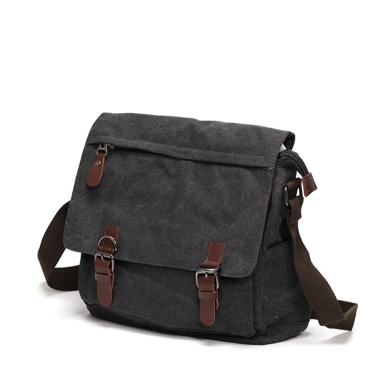 Borsa a tracolla in tela casual da uomo moda retrò borse a tracolla da uomo borsa per laptop borsa a tracolla di grande capacità da uomo