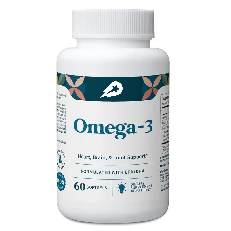 

Omega 3 Fish Oil Capsules - Helps with Brain and Nervous System Health, Heart and Skin, Joints, Antioxidant & Anti-inflammatory