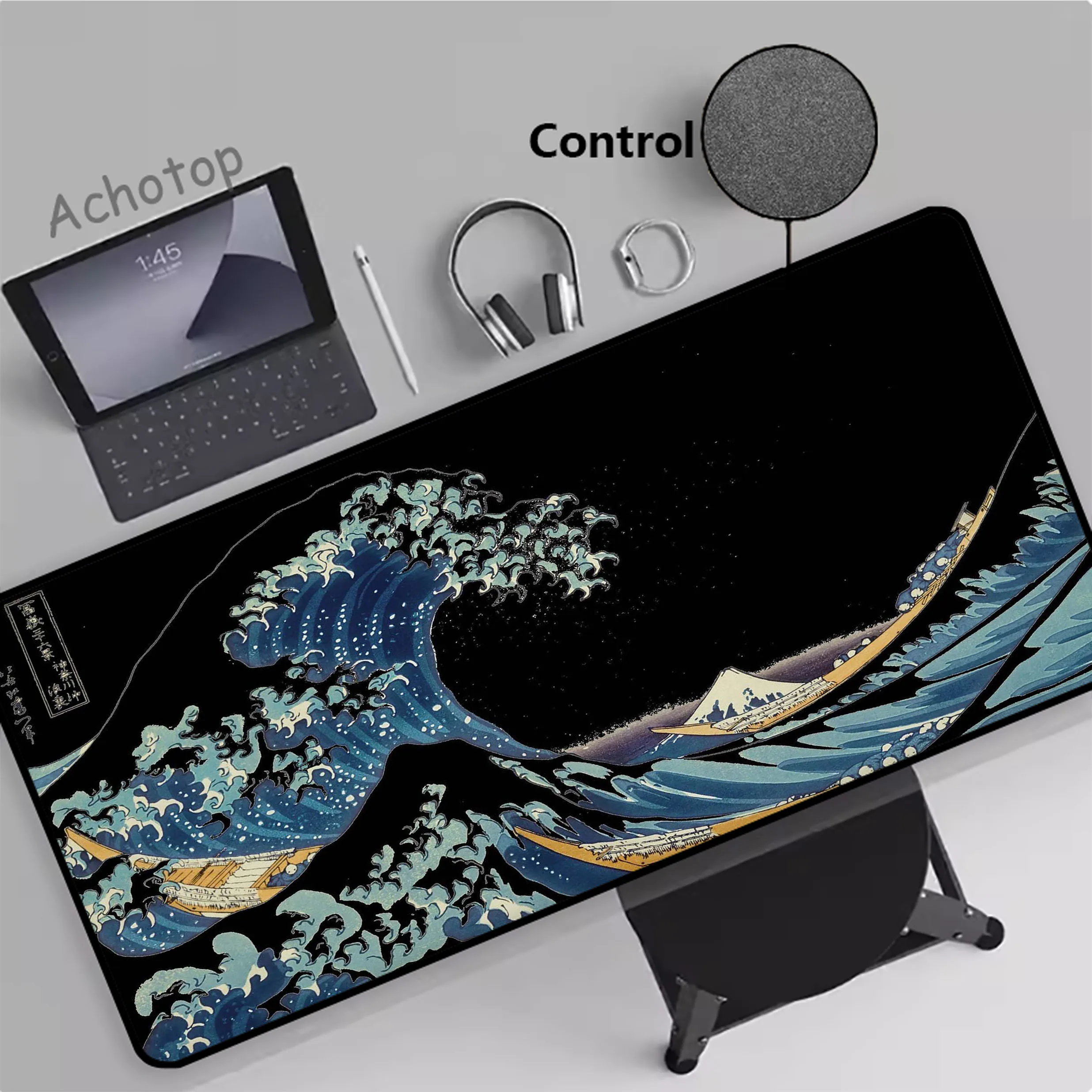 

Japanese Sea Wave Anime Control Pc Game Mousepad Large Mouse Pad XXL Gamer Mouse Mat Office Table Carpet Gaming Mats 900x400mm