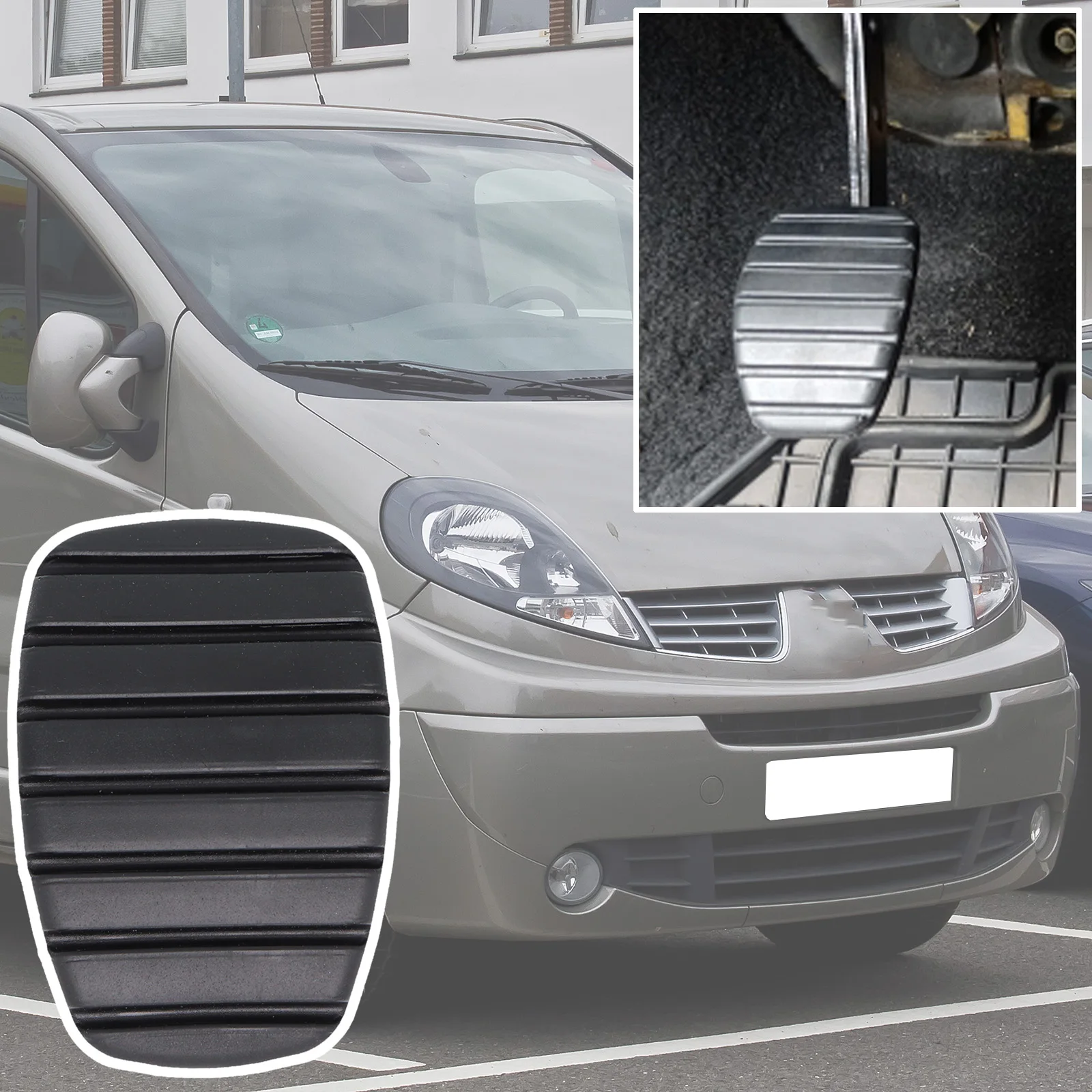Capa de borracha para pedal de freio e embreagem, para nissan primastar nv300 vivaro mitsubishi express renault trafic 2002 2003 - 2018