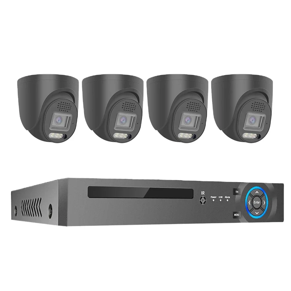 

XMeye Mobile APP 4 Channels indoor Face Detection H.265 4K 8MP Wired POE IP Network cctv home security camera system