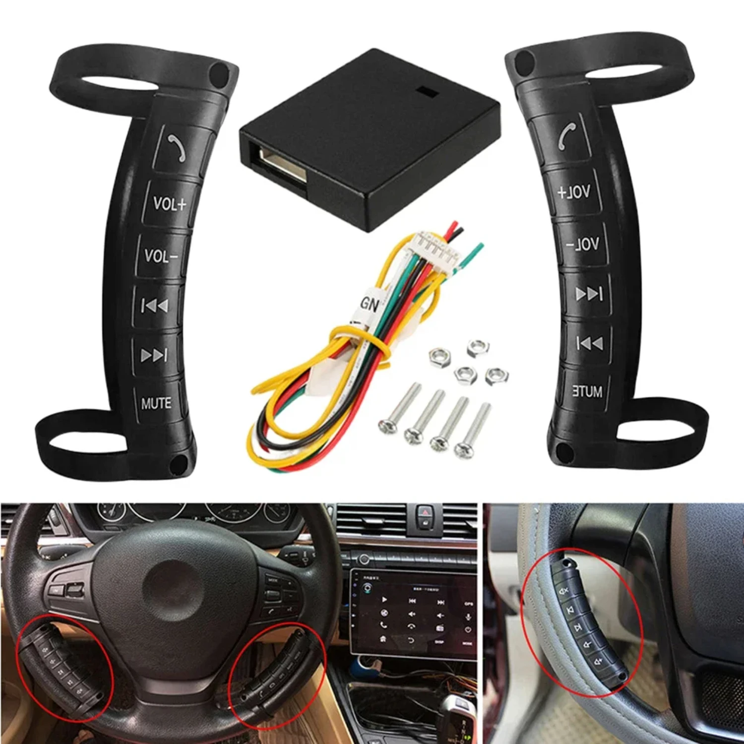 Wireless Car Steering Wheel Control Remote Car Radio Remote Controls Buttons For Vehicle DVD GPS Andriod Player Auto Accessories