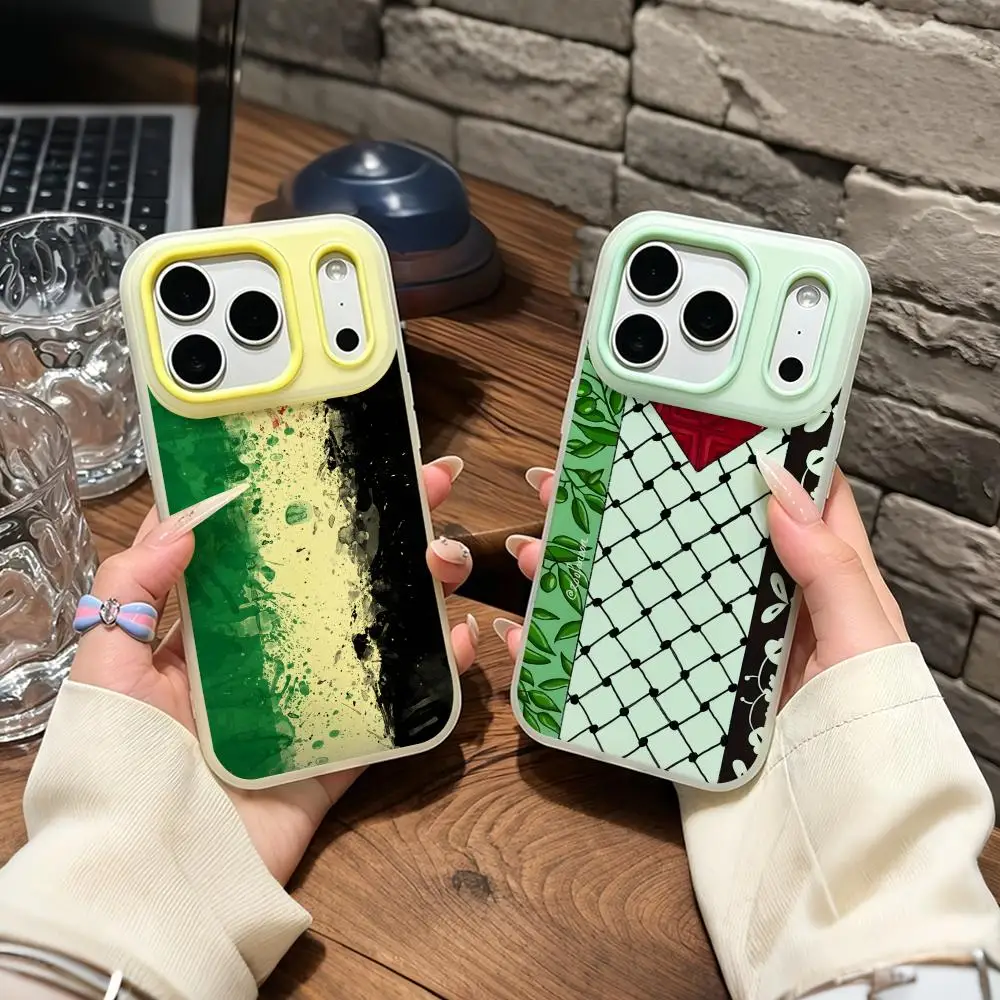

Icon P-Palestine Phone Case Dual-Layer Shockproof Phone Case Soft TPU Inner PC Back For iPhone 14‑17