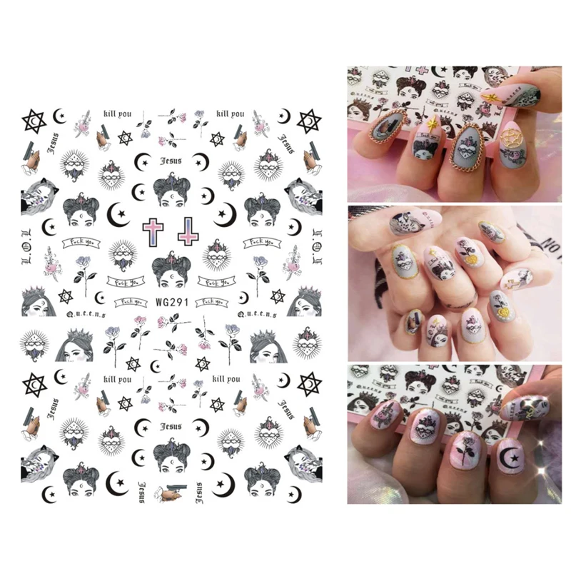 10PCS Disney ยี่ห้ออะนิเมะสติกเกอร์ติดเล็บชุดพีช Monroe Little Angel Self-กาว Perlengkapan Nail Art ตกแต่งเล็บ Slider