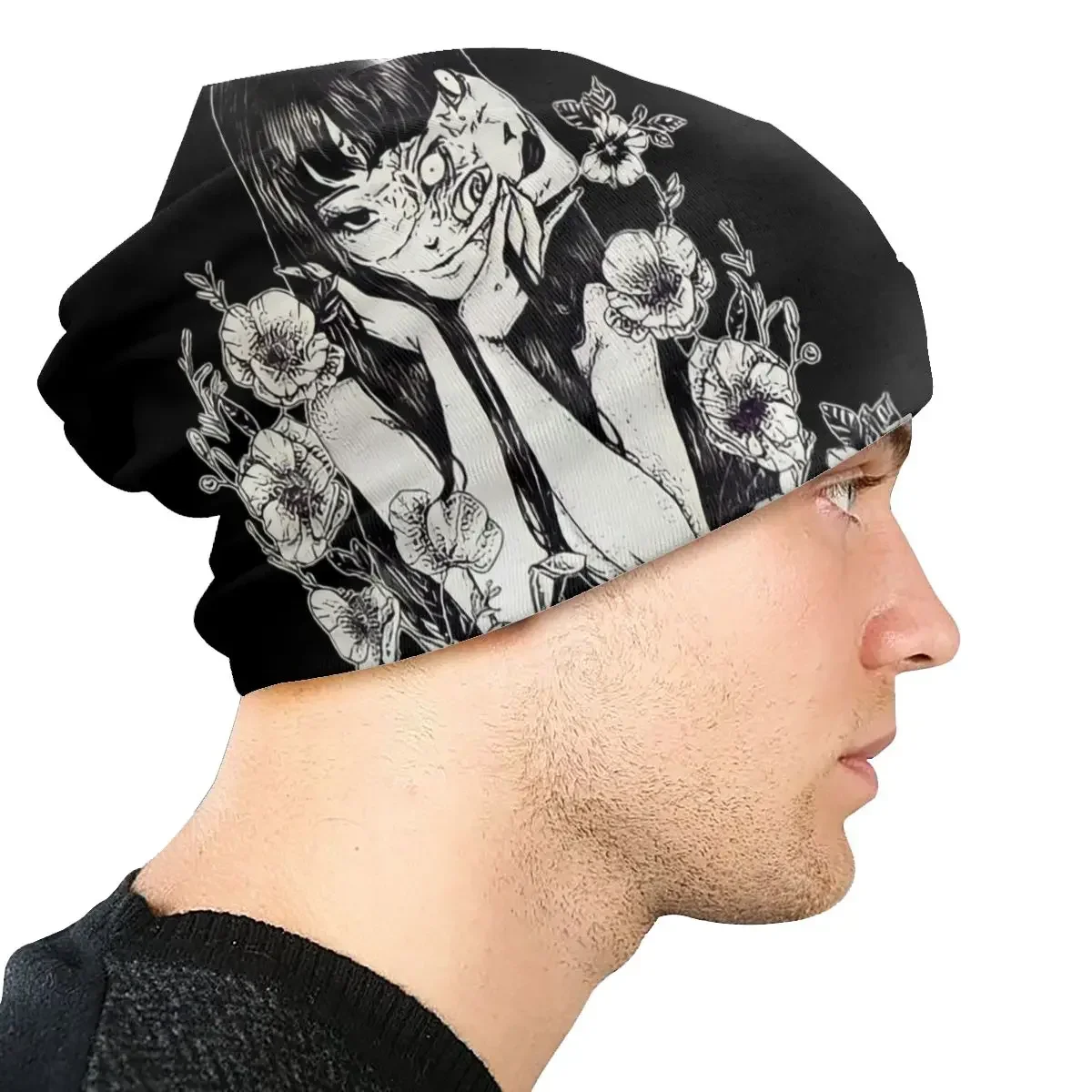 Flower Tomie Junji Ito Beanies Caps Men Women Unisex Street Winter Warm Knit Hat Adult Japan Horror Manga Bonnet Hats