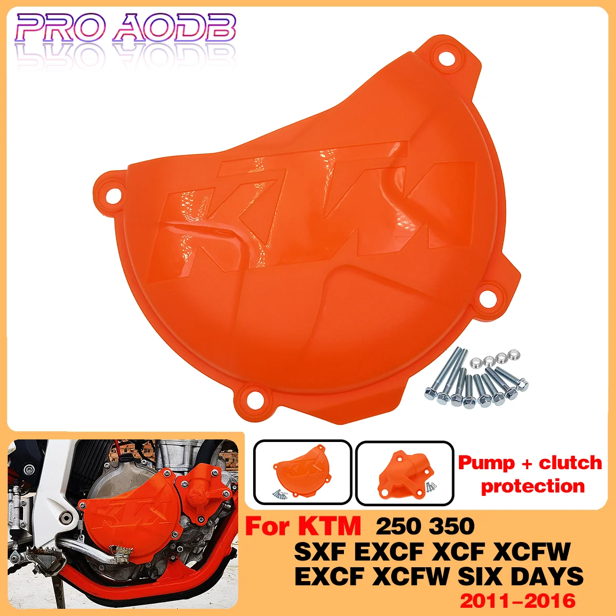 

Clutch Cover Protection Cover Water Pump Cover Protector For KTM SXF EXCF XCF XCFW FREERIDE 250 350 2011 2012 2013 2014-2016