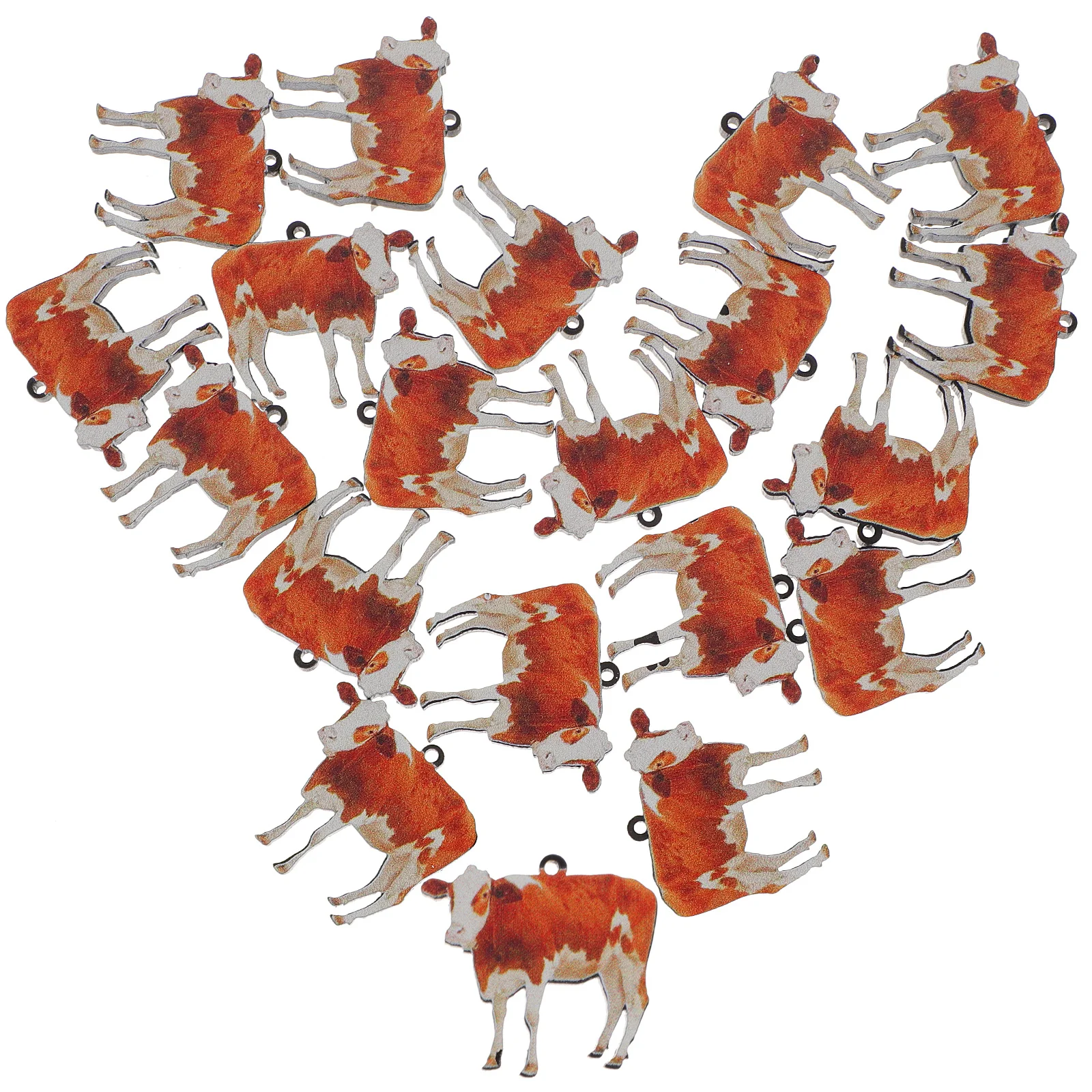 

20Pcs Animal Charm Pendants Acrylic DIY Hanging Hole Beads Cute Jewelry Making Craft Accessories Lightweight Durable
